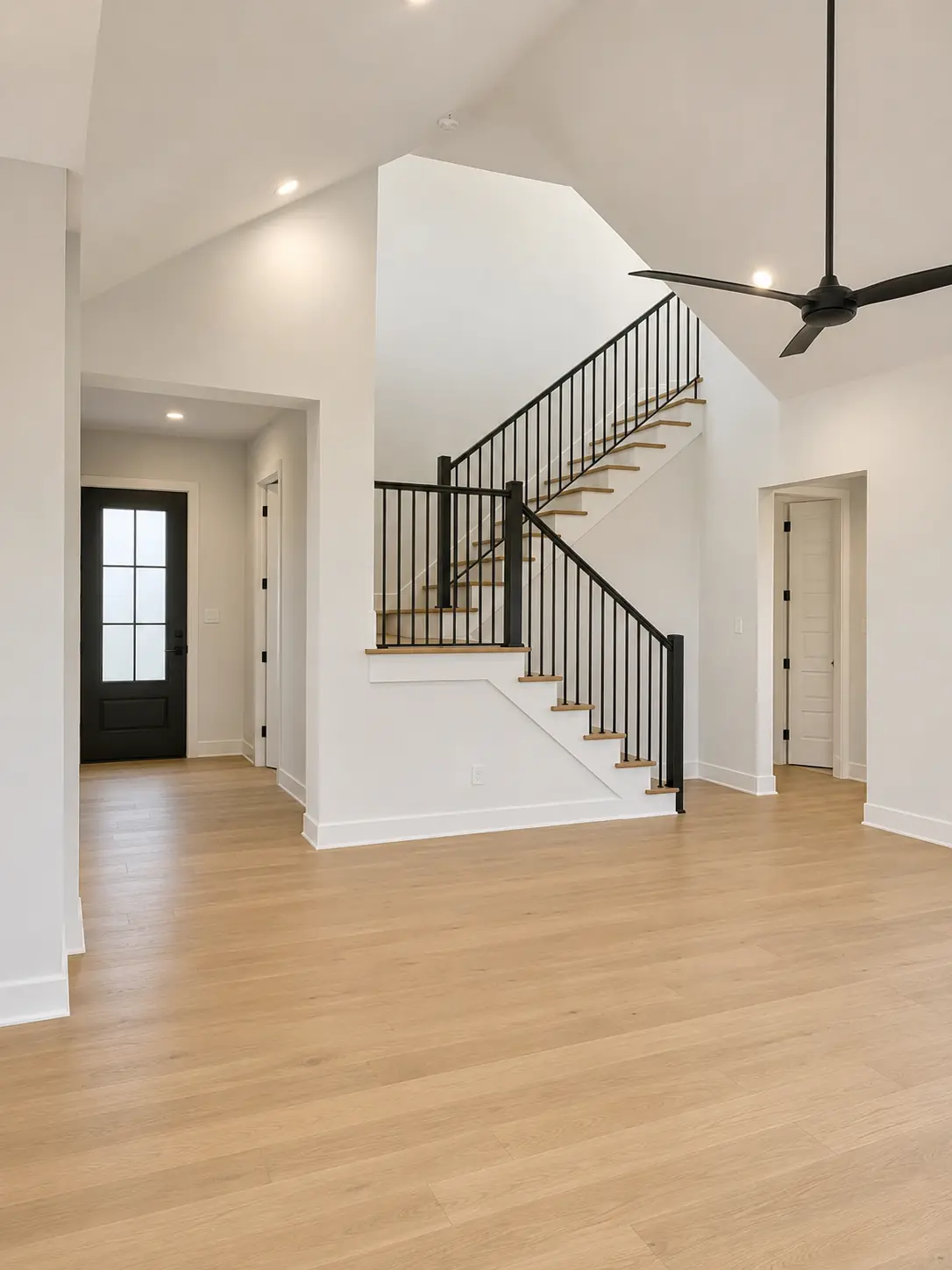 Staircase and rails